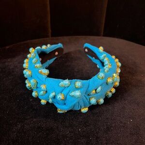 Lele Sadoughi Turquoise Beaded Headband